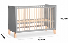 Дитяче ліжко Kinderkraft Nico Gray